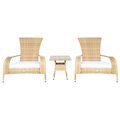 Safavieh Edna Lounge Set, Natural & White - 3 Piece PAT7719D